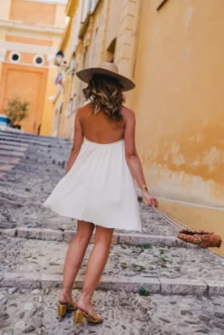 ROBE NANETTE LIN VISCOSE BLANC