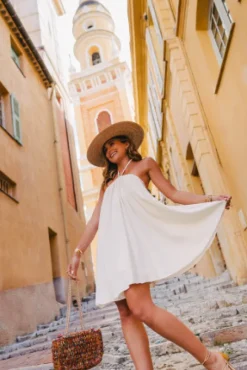 ROBE NANETTE LIN VISCOSE BLANC