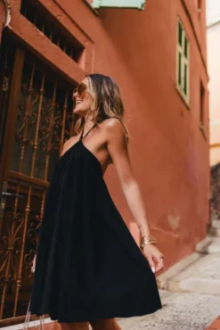 ROBE NANETTE LIN VISCOSE NOIR