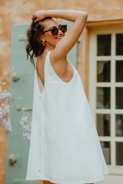 ROBE NOÉLIE LIN BLANC