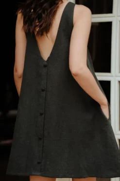 ROBE NOÉLIE LIN NOIR