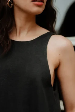 ROBE NOÉLIE LIN NOIR