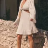ROBE ORIA LIN VISCOSE BLANC