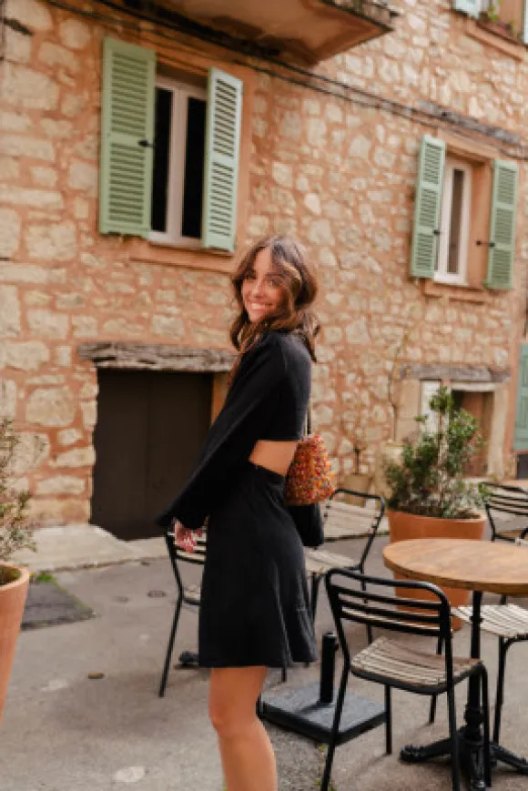 ROBE ORIA LIN VISCOSE NOIR