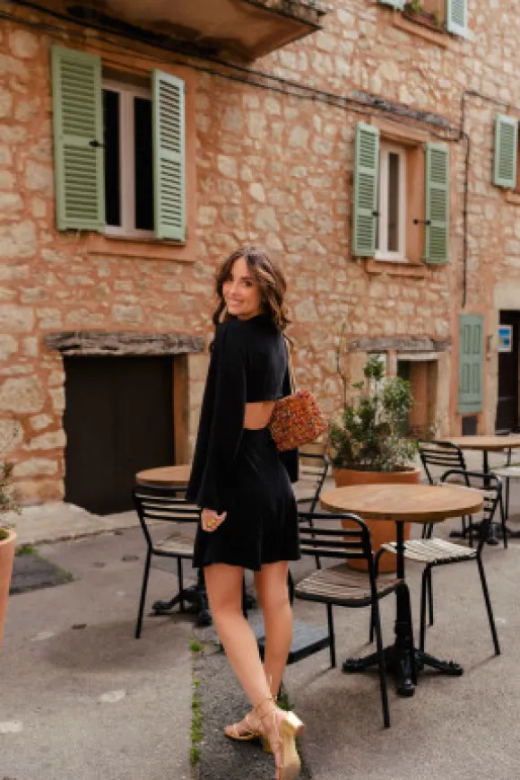 ROBE ORIA LIN VISCOSE NOIR