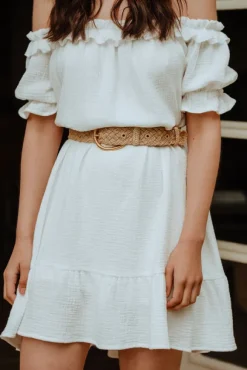 ROBE PETRA BLANC COTON