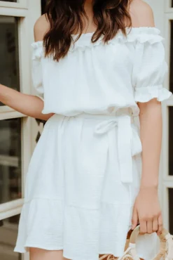 ROBE PETRA BLANC COTON