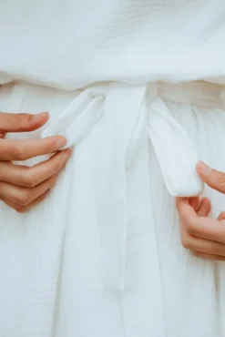 ROBE PETRA BLANC COTON