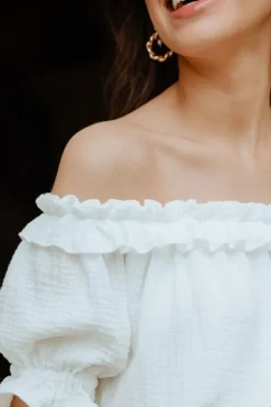ROBE PETRA BLANC COTON