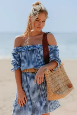 ROBE PETRA VICHY BLEU
