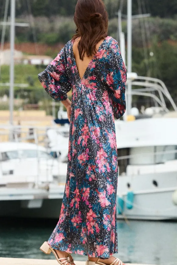 ROBE RAKAN SEQUIN FLEUR