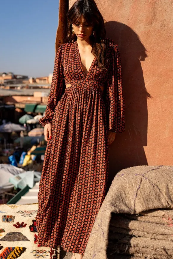 ROBE ROCH IMPRIMÉ LOTUS