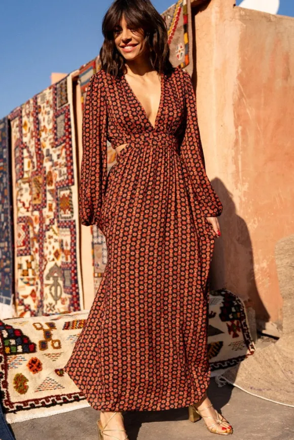 ROBE ROCH IMPRIMÉ LOTUS