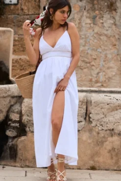 ROBE ROSINE POPELINE BLANCHE