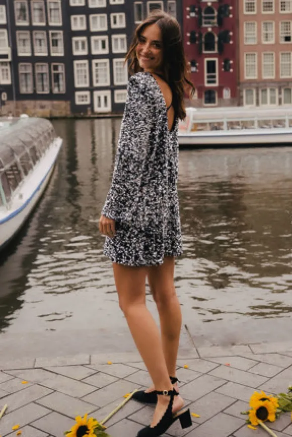 ROBE ROSITA SEQUIN ARGENT