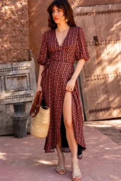 ROBE RUBINA IMPRIMÉ LOTUS