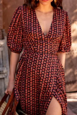 ROBE RUBINA IMPRIMÉ LOTUS