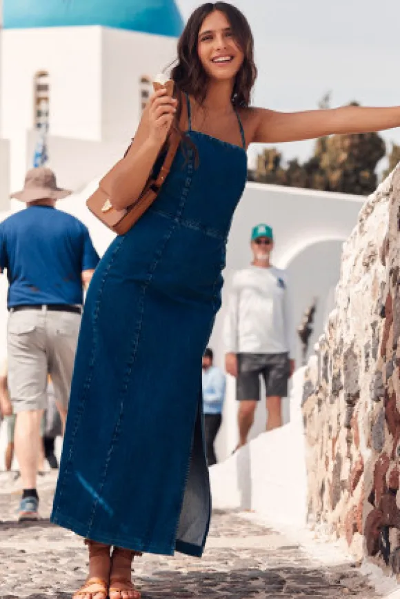 ROBE VERA DENIM STONE