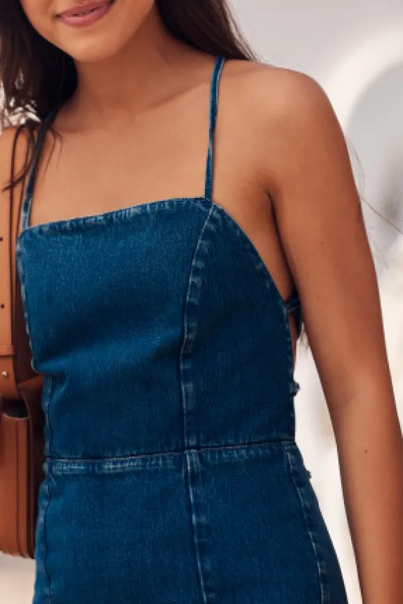 ROBE VERA DENIM STONE