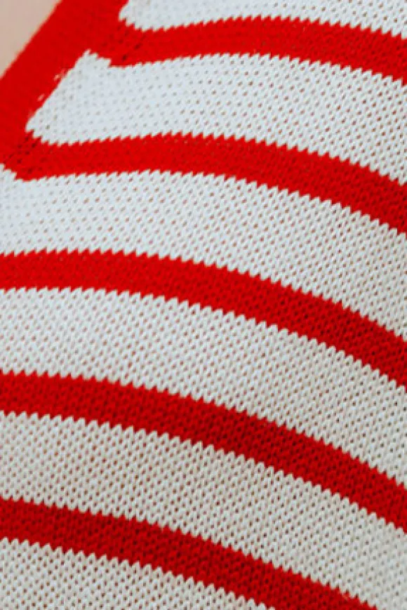 ROBE ÉVY RAYÉ ROUGE
