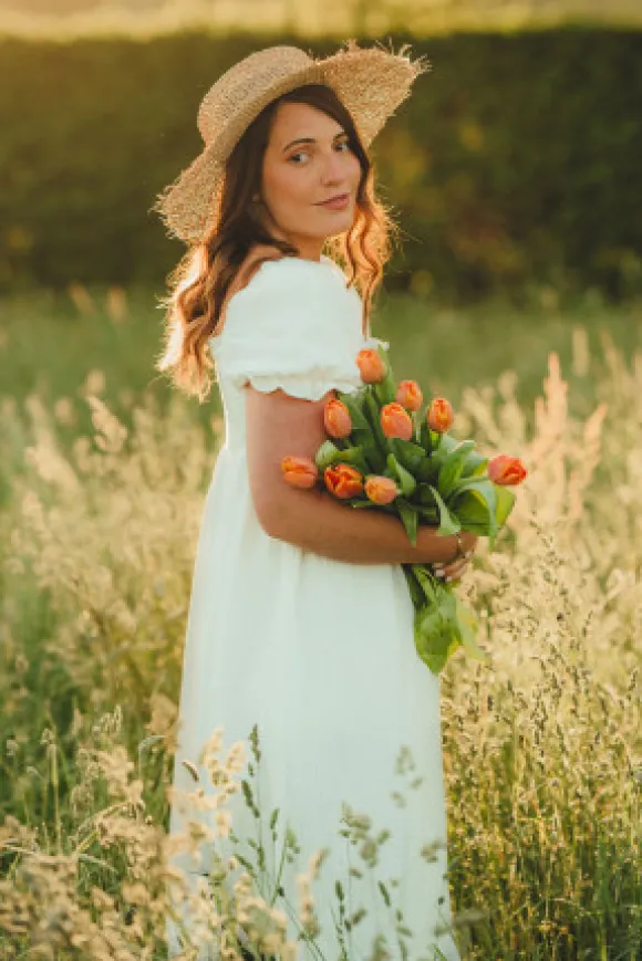ROBE ZOÉ BLANC COTON