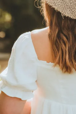 ROBE ZOÉ BLANC COTON