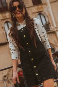 SALOPETTE PIPPA DENIM NOIR