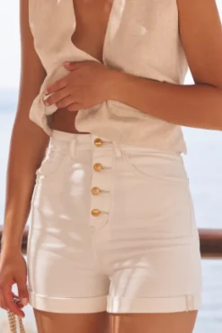 SHORT ACHILLE BLANC