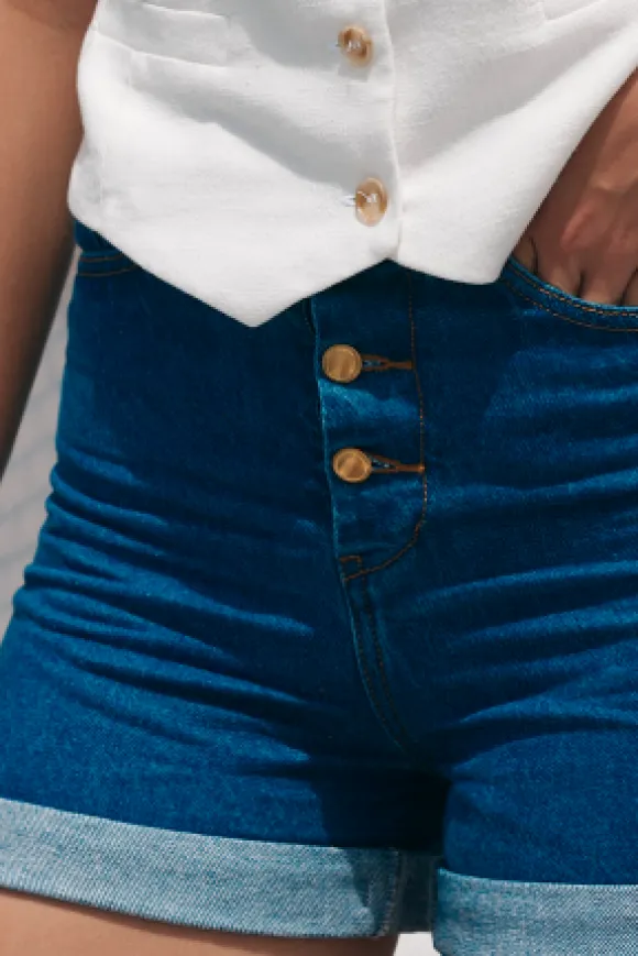SHORT DENIM ACHILLE STONE