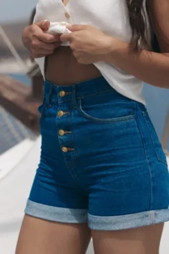SHORT DENIM ACHILLE STONE