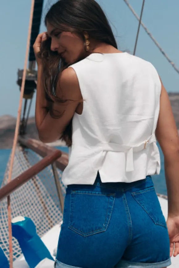 SHORT DENIM ACHILLE STONE