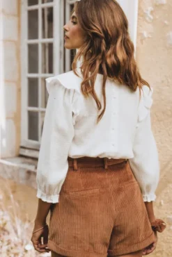 SHORT JONAS VELOURS CAMEL