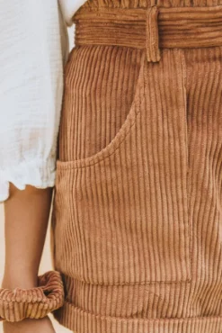SHORT JONAS VELOURS CAMEL