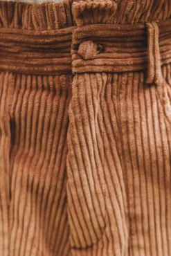 SHORT JONAS VELOURS CAMEL