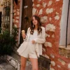 SHORT LÉO LIN VISCOSE BEIGE
