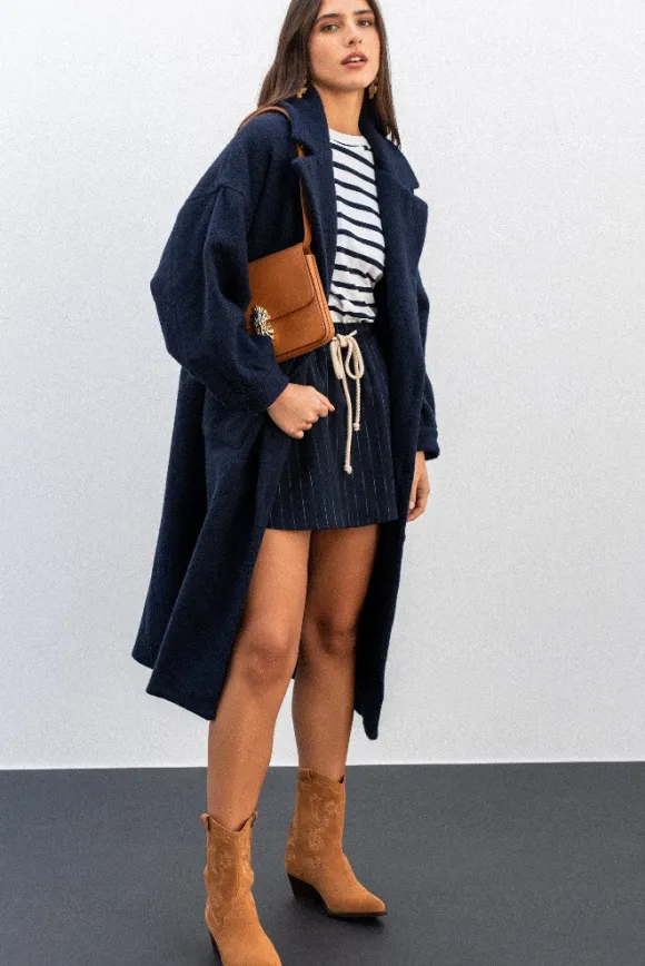 SHORT SÉLÈNE RAYÉ MARINE