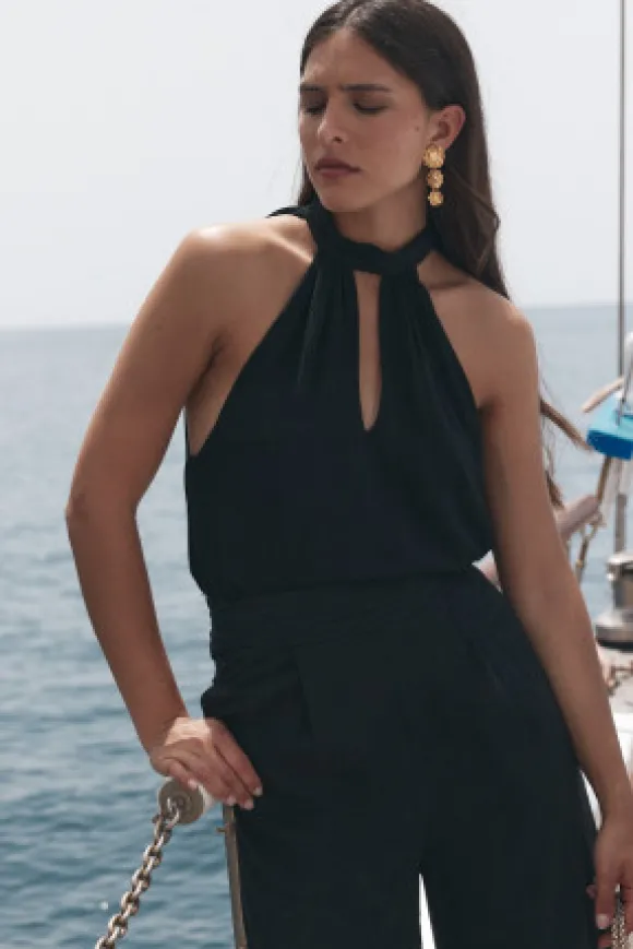 TOP EVELYNE LIN VISCOSE NOIR