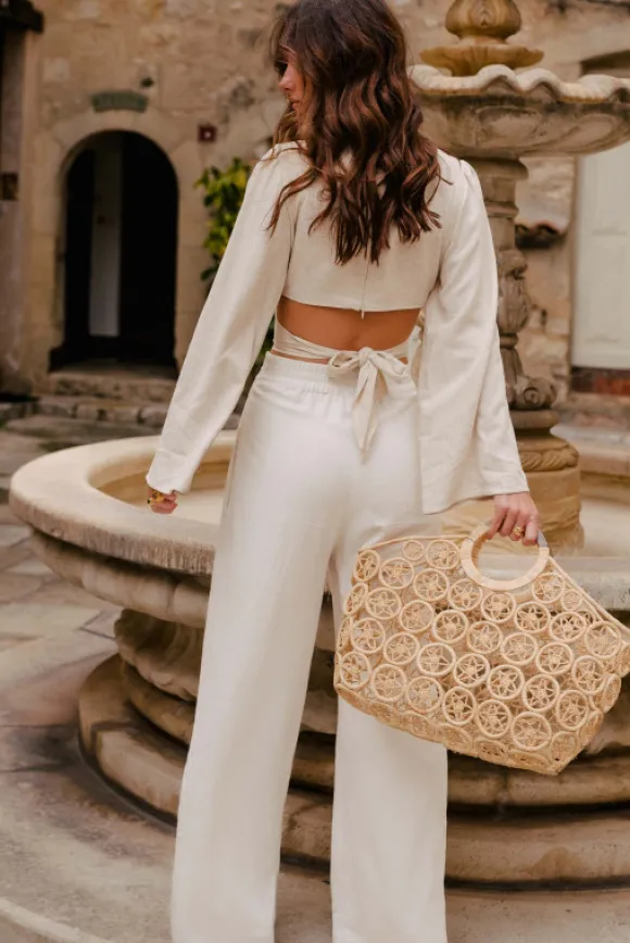 TOP ÉLIA LIN VISCOSE BEIGE