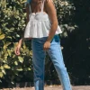 TOP RIVIERA LIN BLANC