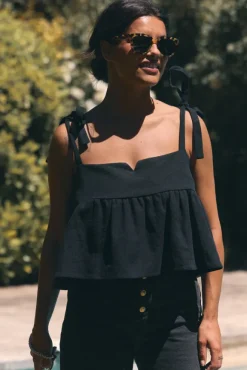 TOP RIVIERA LIN NOIR