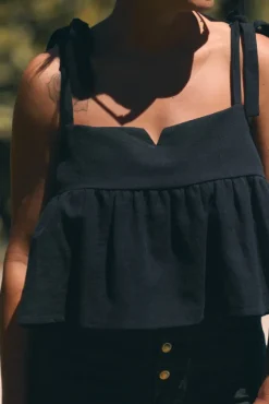 TOP RIVIERA LIN NOIR
