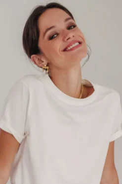 T-SHIRT LOGAN ÉCRU