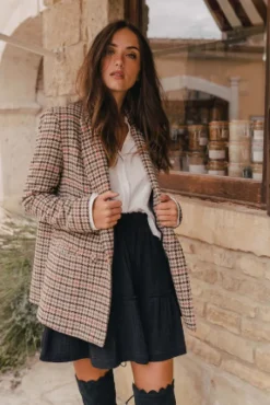 VESTE ALY PIED DE COQ