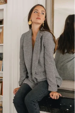 VESTE ALY PIED DE POULE