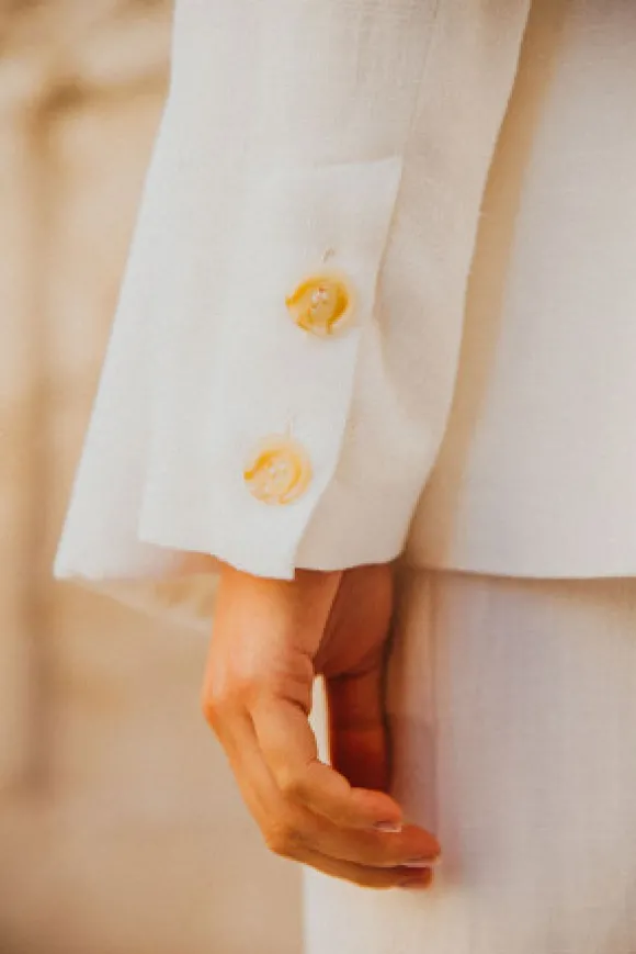 VESTE FRANCKY LIN VISCOSE BLANC