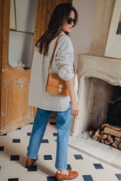 VESTE GINA RAYURES JEAN