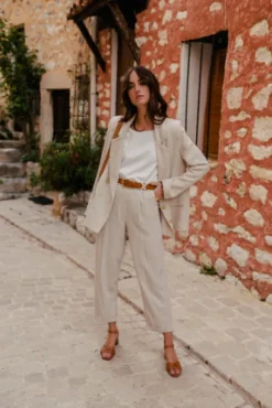 VESTE PADMÉ LIN VISCOSE BEIGE
