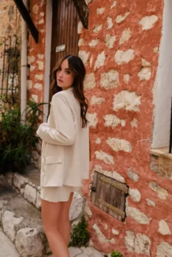 VESTE PADMÉ LIN VISCOSE BEIGE