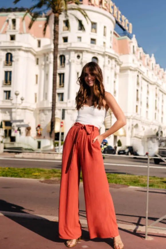 VESTE PADMÉ LIN VISCOSE TERRACOTTA