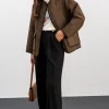 VESTE VAKOO JACQUARD MARRON